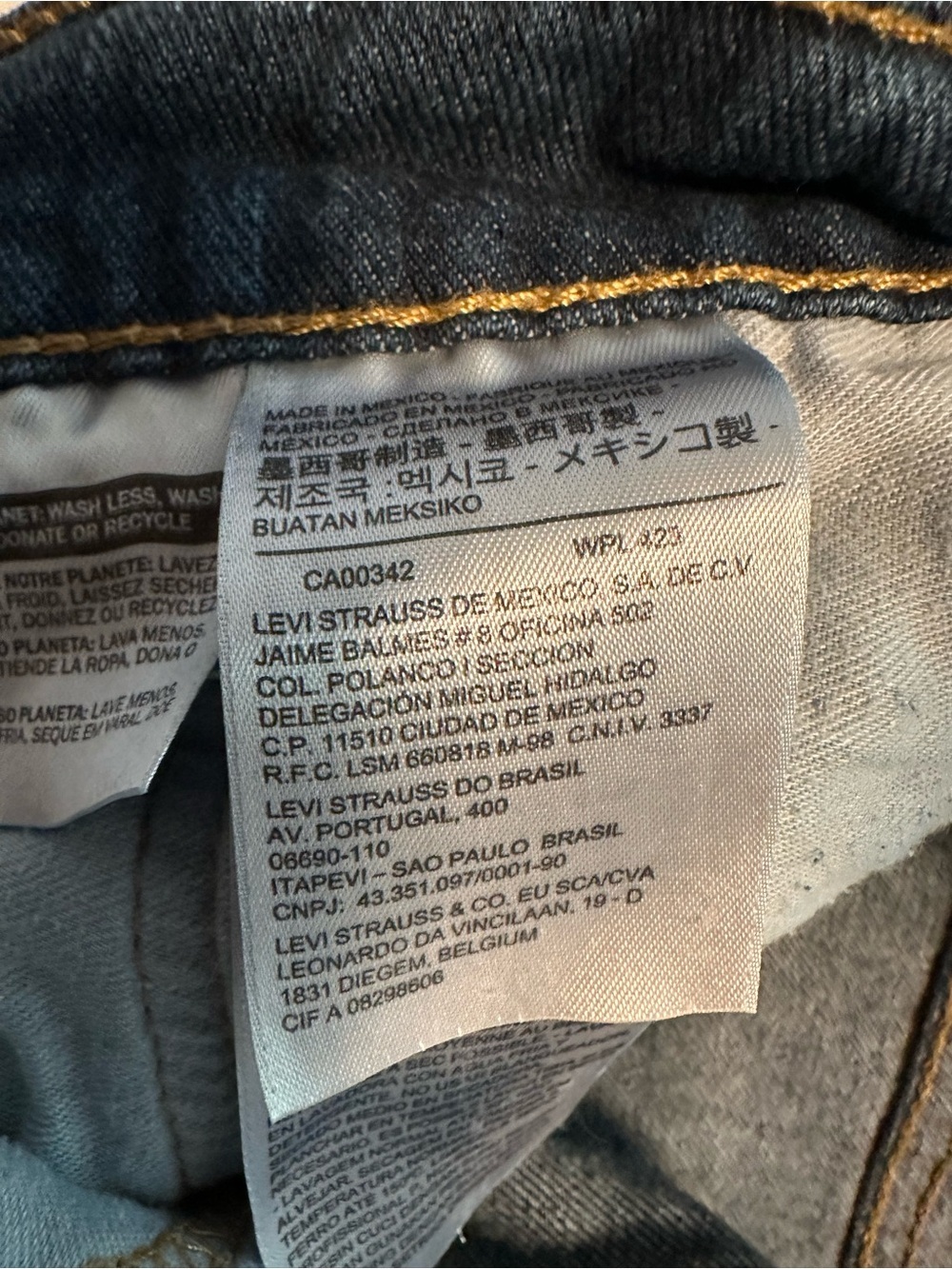 Levi’s 505 Regular Fit Dark Wash Jeans 32x32 Workwear 90’s Denim Vintage Style - Picture 6 of 8